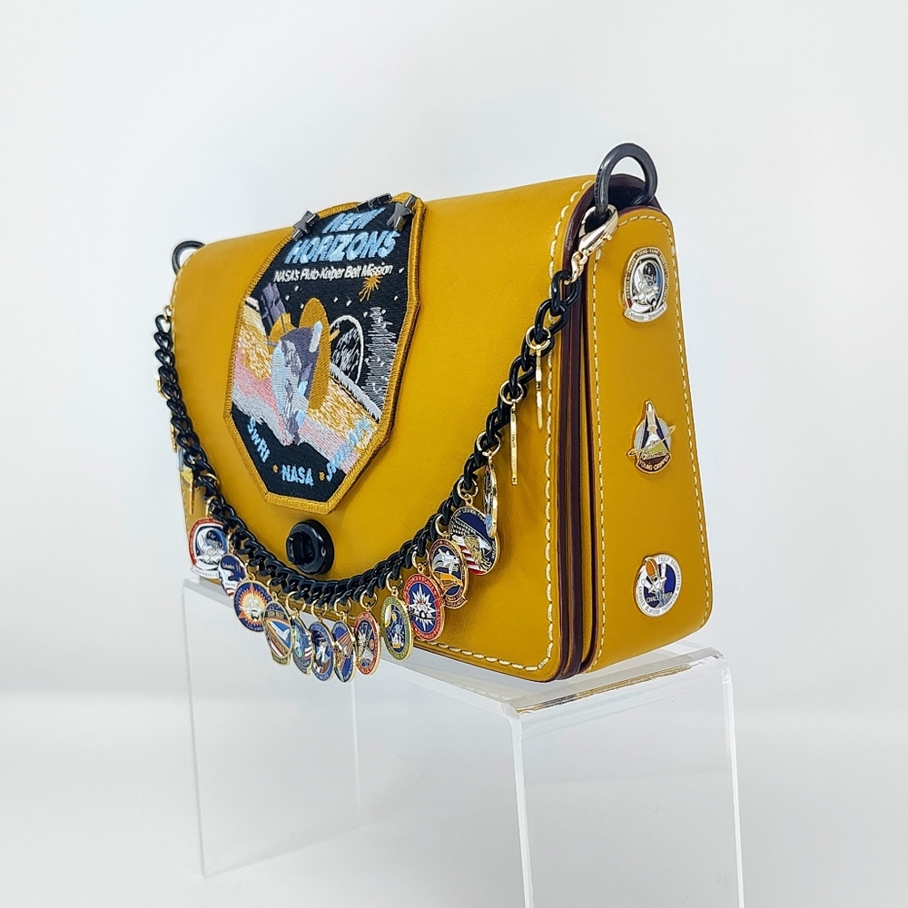 Custom Coach Dinky X NASA. One-of-a-Kind/ Upcycled. Yellow - Picture 3 of 16